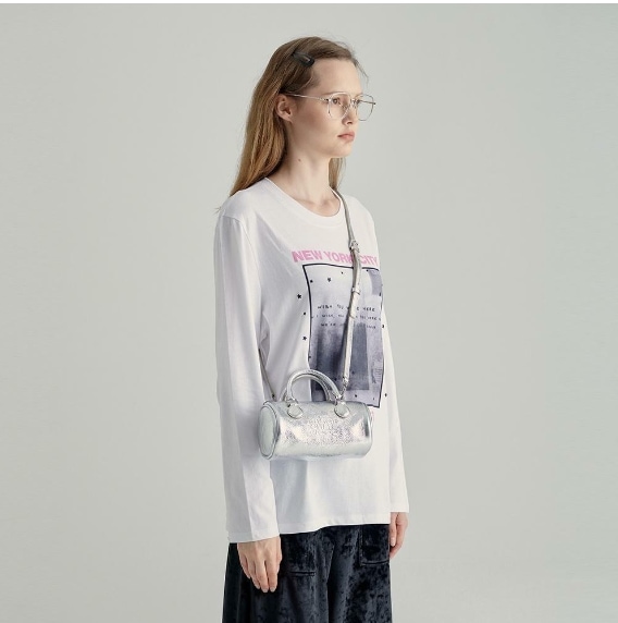 【MARGESHERWOOD】 LOG BAG : SILVER CRINKLE