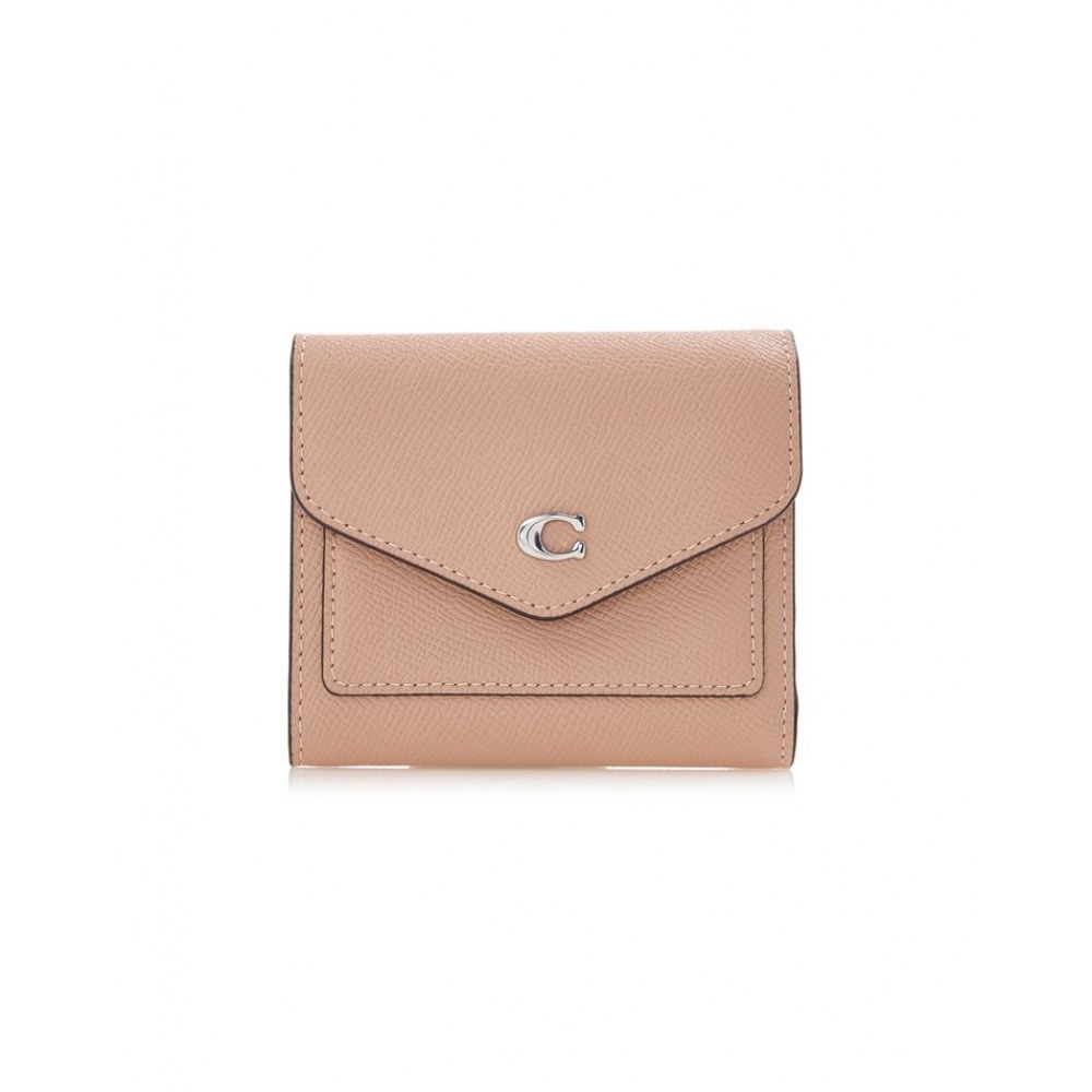 コーチウィメンズロゴ装飾付きウィン二つ折り財布 C2328 BUFF