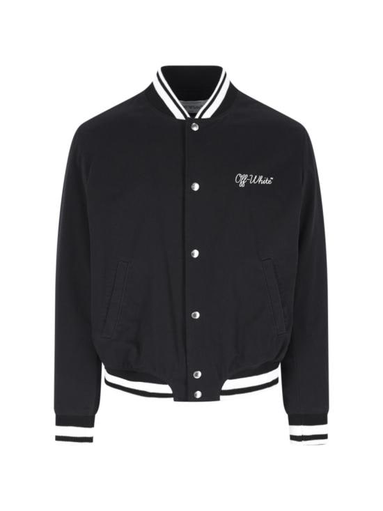 OFF WHITE Men Jacket OMEH05FC99FAB0011001BLACK WHITE Black