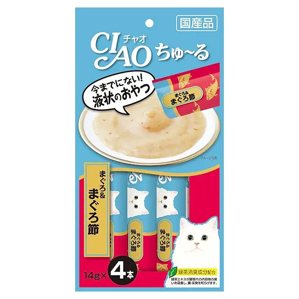 いなば　ＣＩＡＯ（チャオ）　ちゅーる　まぐろ＆まぐろ節　１４ｇX４本　４８袋入　ＣＲＣ35―20―20―10―40