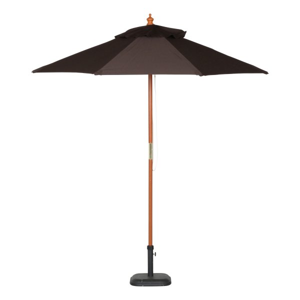 [C/D:60160] 木製パラソル ２１０ｃｍ ブラウン ２１０ＢＲ