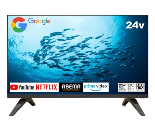 日本生産 24型 Google塔載テレビ（ダブルチューナー搭載）地上・BS・110度CSデジタル 外