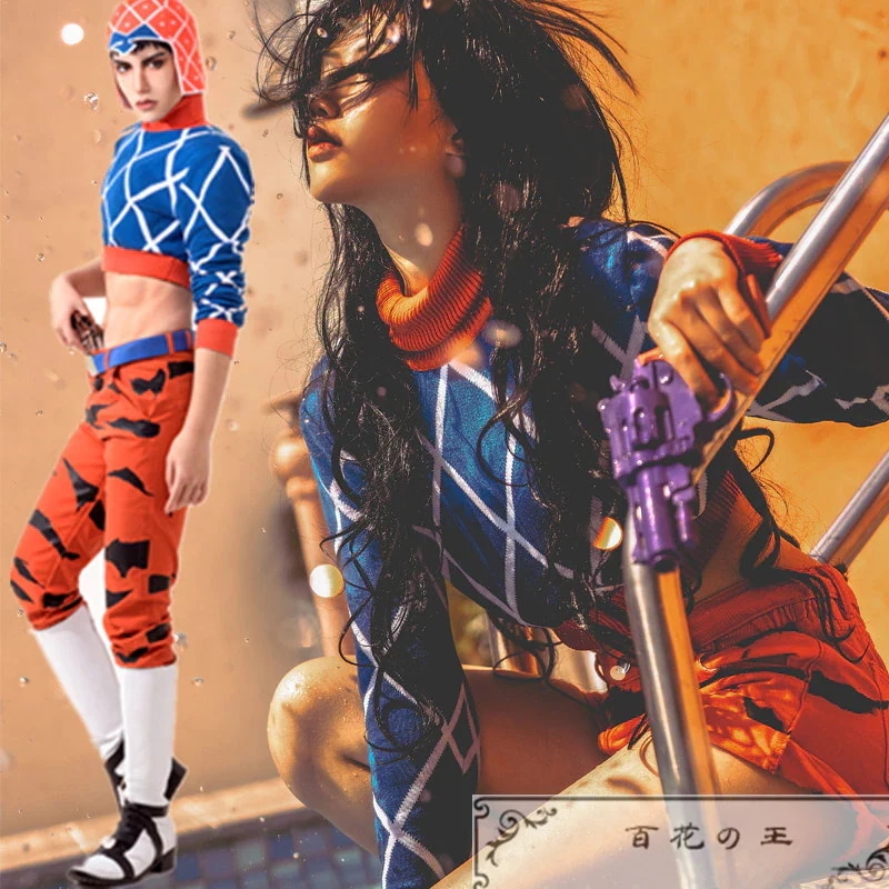 超安値挑戦! ジョジョの奇妙な冒険 Guido Mista グイードミスタ 帽子 ズボン ベルト 帽子 コスプレ衣装 コスチューム ハロウィン 変装 仮装