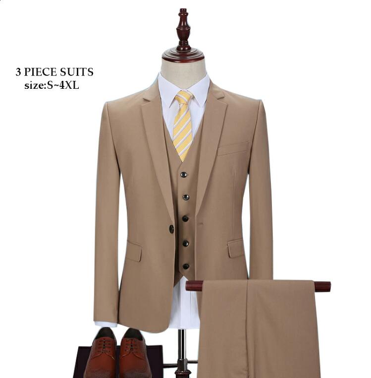 再販未定大特価 シングルスーツ スーツ メンズ スリムスーツ カジュアル ビジネススーツ フォーマルスーツ 3ピーススーツ メンズスーツ 3点セット キャメル 紳士服 結婚式 S～5L セットアップ