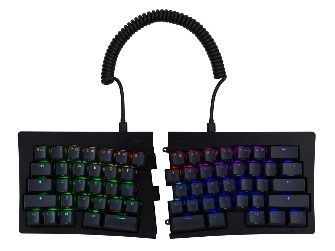 Barocco MD600A-SUSPBBLTH シルバー軸 [ブラック]キーボード 左右分離型 [有線ワイヤレス /BluetoothUSB]