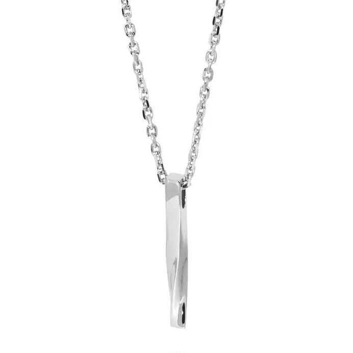 LH-1 ツイスト ロッド ネックレス サージカルステンレス 03NE0405SV ステンレスネックレス (金属アレルギー対応) ペンダント メンズ ブラ