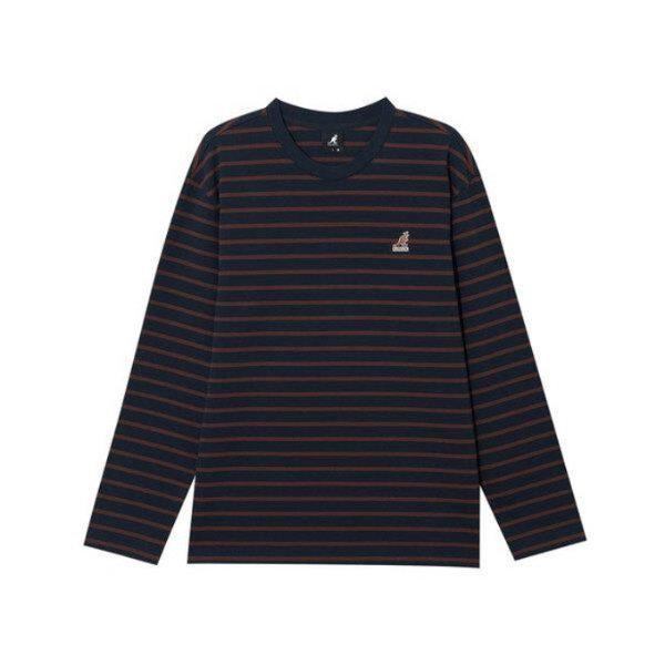 長袖Tシャツ CQK KRFC-LT35390NV ストライプ長袖Tシャツ 3539 ネイビー