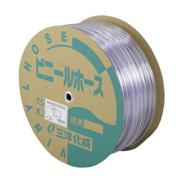 透明ホース 9x12 100m ドラム巻 TM-912D100T 1巻