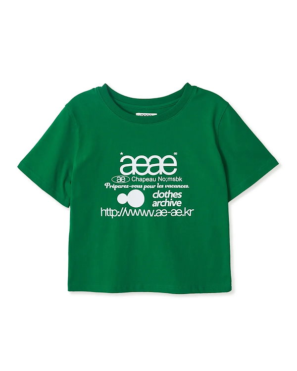 Qoo10 aeae WEB LOGO CROP T ロゴ 半