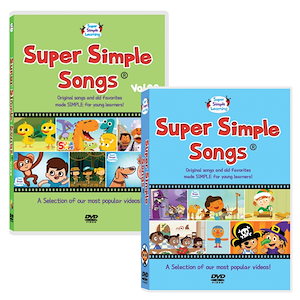 スーパーシンプルソング1集+ 2集幼児英語7DVD + MP3CD 10種セット