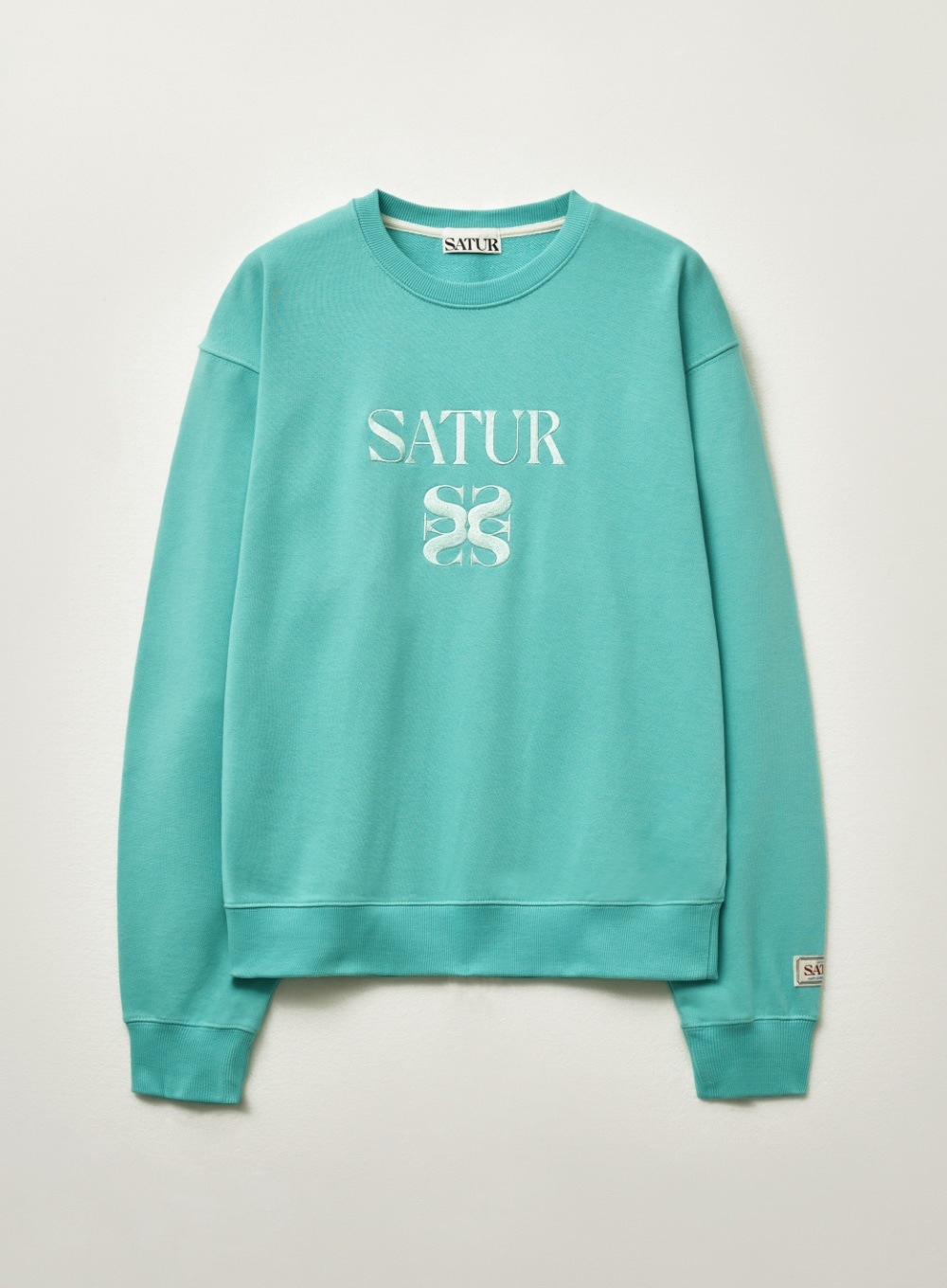 【SATUR】 (W) CLASSIC LOGO SWEATSHIRT : MINT