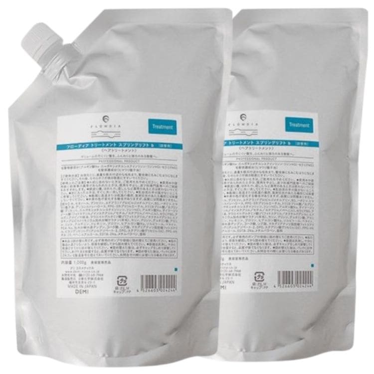 2個セット フローディア トリートメント スプリングリフト 1000g レフィル 詰替え 細毛 軟毛 ふんわり感 弾力 ボリューム 艶髪