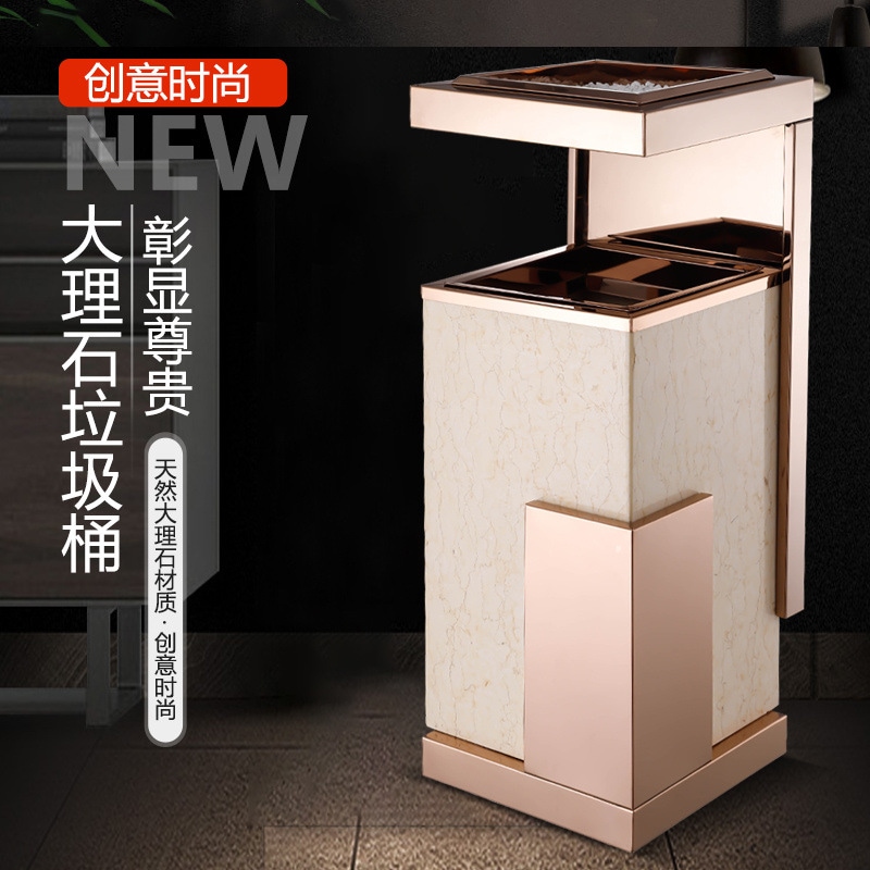 ヨーロッパのホテルゴミは垂直灰皿の床の床式エレベーター大理石のコマーシャルホテルの廊下のゴミを垂直にできます