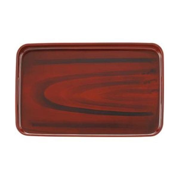 （まとめ）イシダ 長盆 平安杢 42cm 1枚[x10セット]