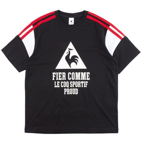 ルーズフィット サンデー カラーブロック半袖Tシャツ QQ123LRS36 BLK_P417397383
