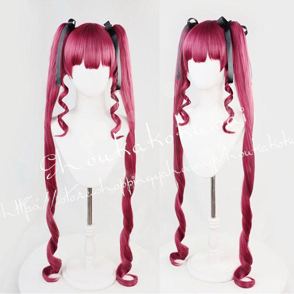 コスプレウィッグ YouTuber風 宝鐘マリン ほうしょうまりん かつら WIG 耐熱 cosplay 仮装 変装 コスチューム-402