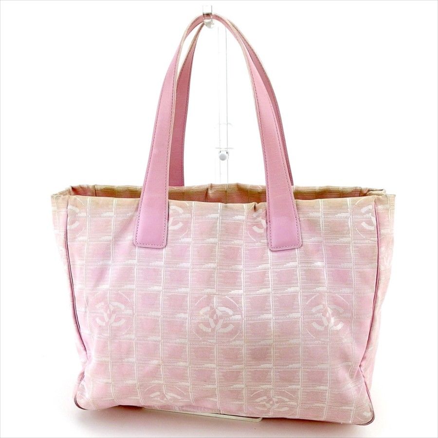 トートバッグ ショルダーバッグ ニュートラベルライン トートMM ピンク ゴールド 中古 23,049円