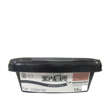 塗料 STYLE DIYペンキ マットフィニッシュ 室内壁用 1.5kg オールドローズ 5,197円