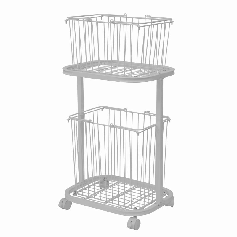 ランドリーバスケットラック（2段）　SYM-701WH