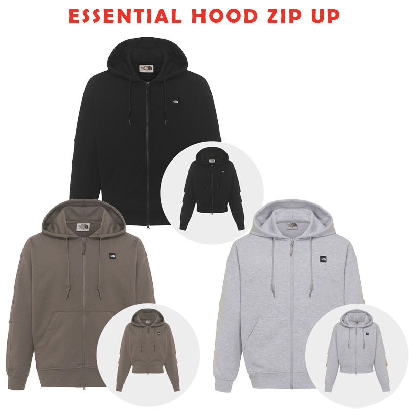 韓国正規品保証 関税負担なし NJ5JR02J ESSENTIAL HOOD ZIP UPデイリー 基本 着装 男子 女子 人気 韓国 ファッション 男女共用 アウトドア