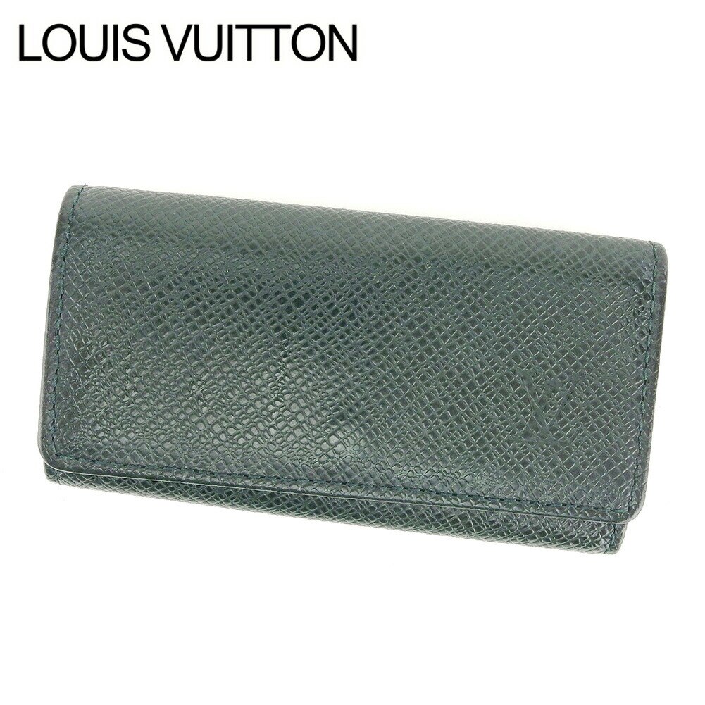 Louis Vuittonキーケース 4連キーケース タイガ ミュルティクレ4 グリーン 中古