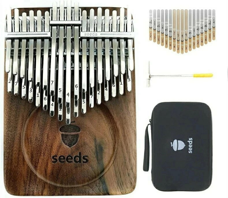 [高品質]34音 カリンバ 初心者向け 二段の半音付き C調 打楽器 パーカッション 天然木製 親指ピアノ 楽器 演奏 初心者 入門 指ピアノ 子供 大人 使いやすい プレゼント お祝い 贈り物 親指