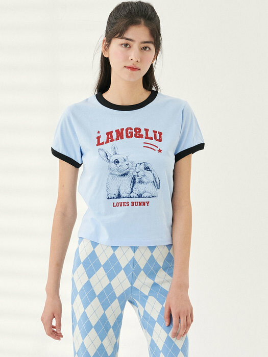 IVE ウォニョン着用★Lang&Lu★韓国★大人気★LOVES BUNNY 半袖T org.jpg