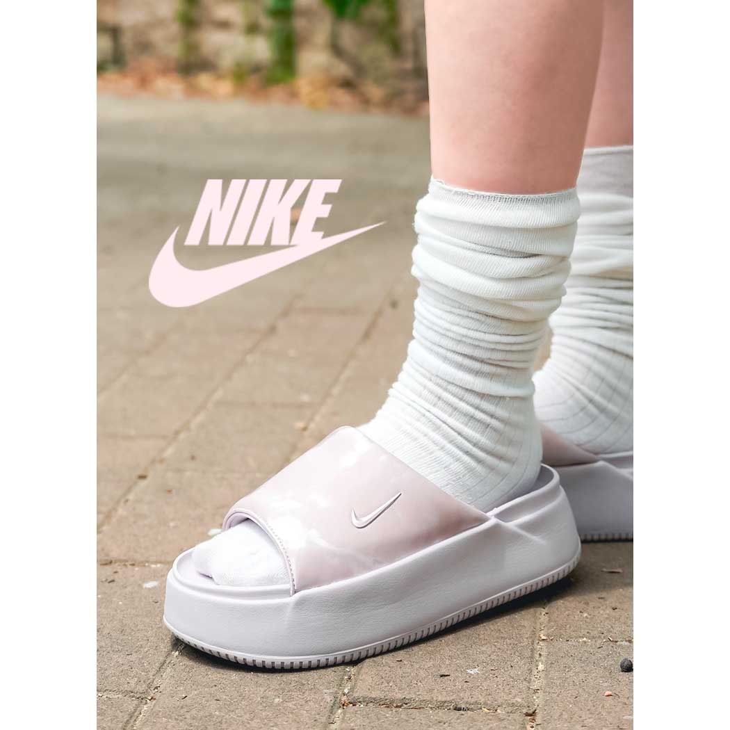 NIKE ナイキ 厚底 ウィメンズ カーム エレベーション サンダル W CALM ELEVATION PLATINUM VIOLET ( スライド SLIDE 白 ベージュ レディース ウィメンズ