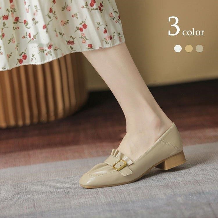 レディースシューズ結婚式韓国風痛くない40オフィス2030歩きやすい靴スクエアトゥ走れる脚通勤履きやすいパンプス