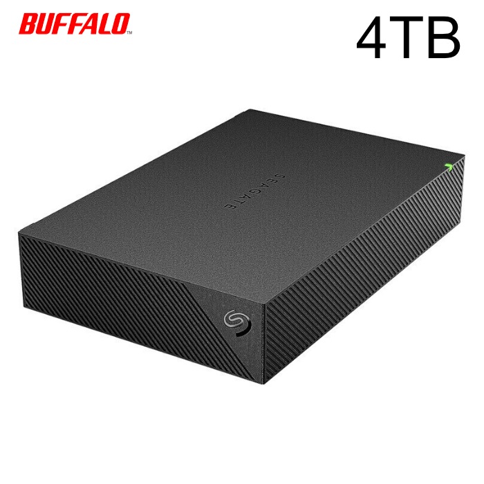 外付けHDD 4TB USB3.2 Gen1 対応 Seagate Basic HD-SGDAシリーズ HD-SGDA4U3-B ブラック BUFFALO