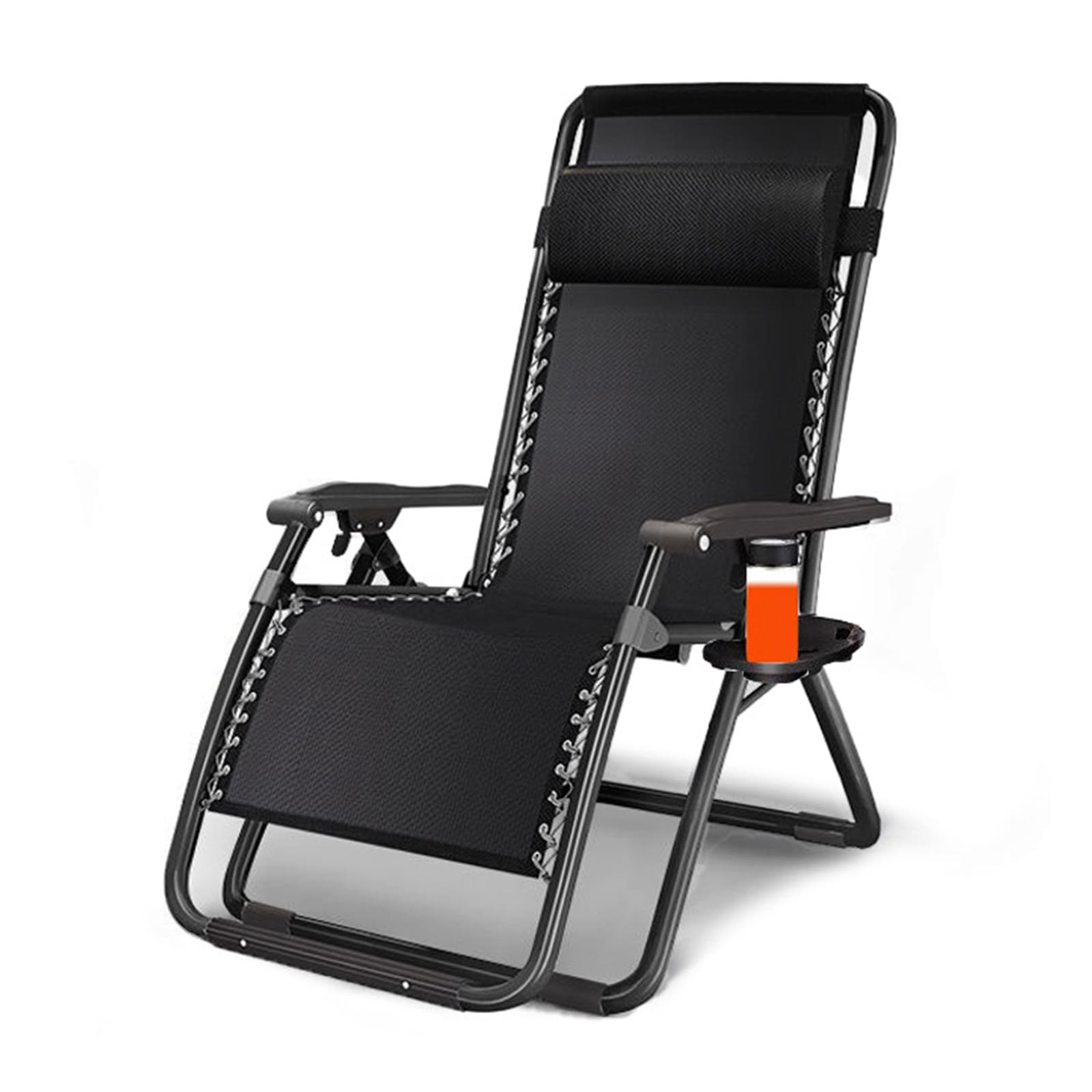 リクライニングチェア 折り畳み 一人用 リラックス ラウンジ 背付 肘掛け 背付き 枕付き 仮眠 昼休み 昼寝 残業 オフィス アウトドア コンパクト 組立不要 持ち運び便