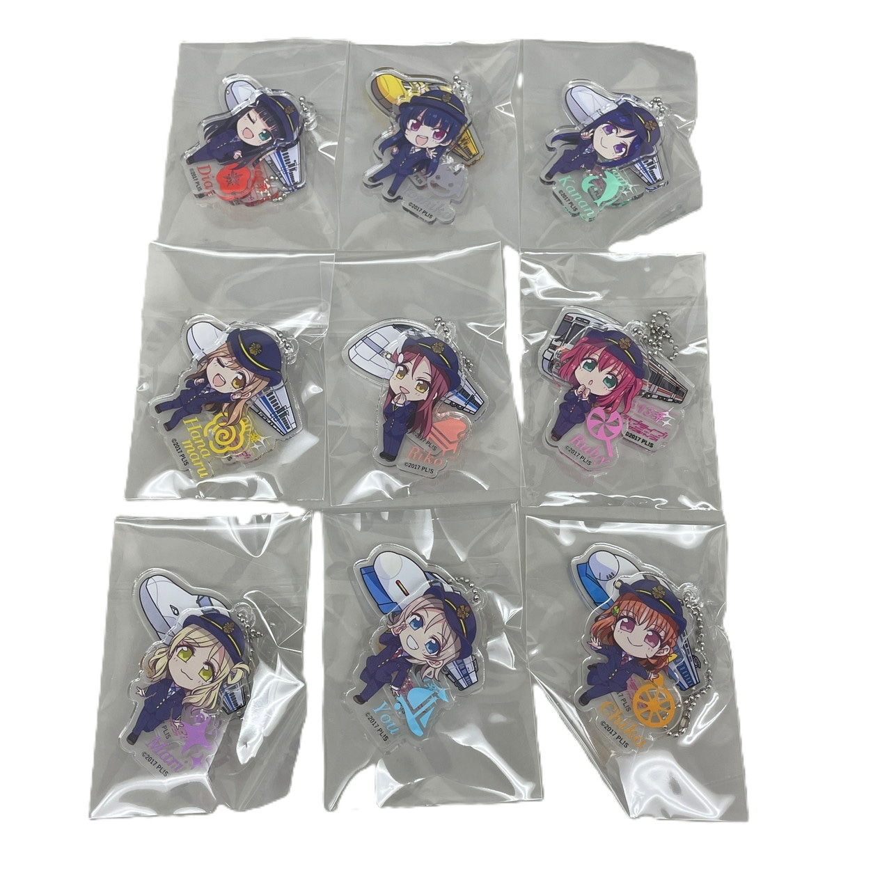 ラブライブ！サンシャイン!! JR東海コラボ アクリルキーホルダー 計9点セット Aqoursメンバー