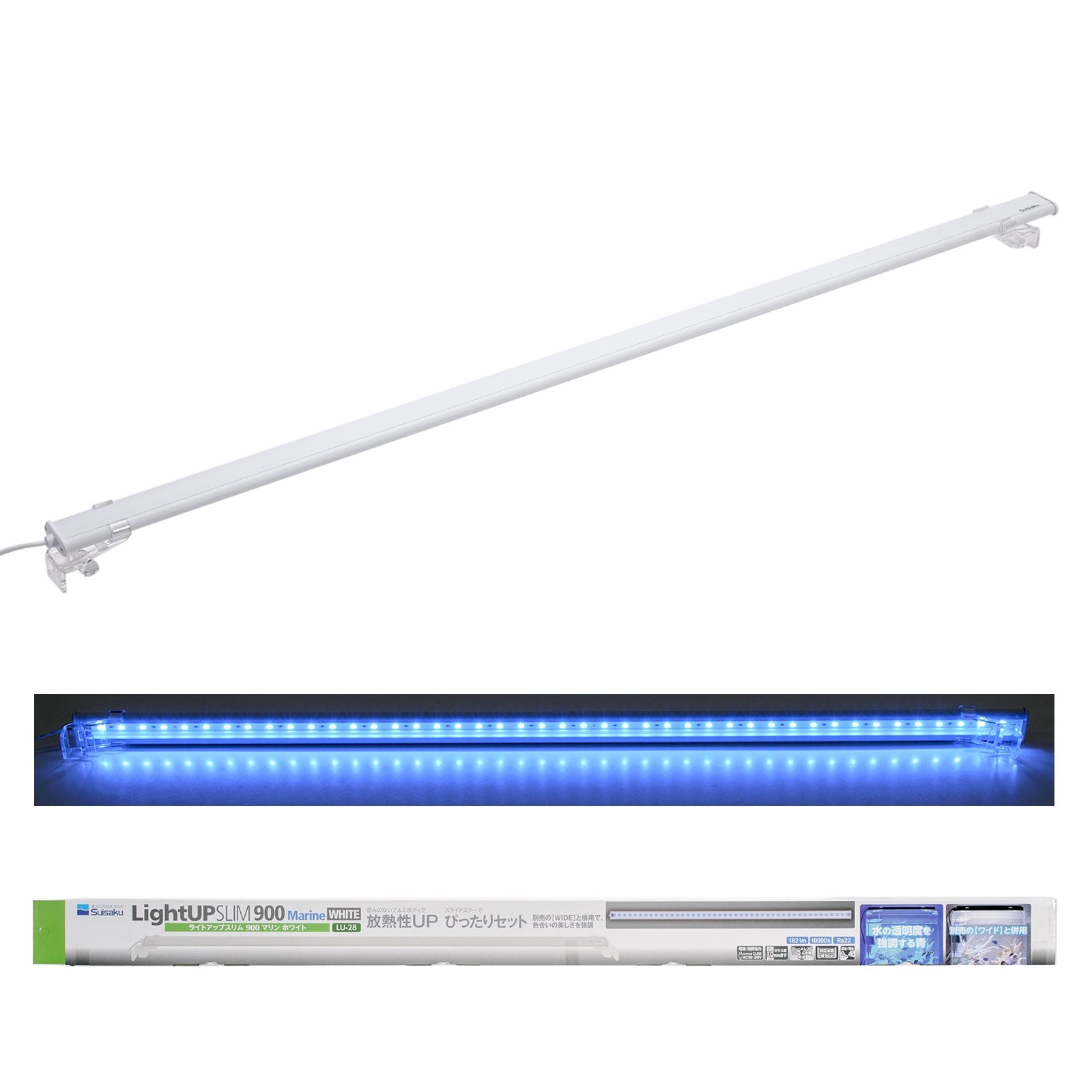 水作　ＬＥＤ　ライトアップＳＬＩＭマリン　９００　ホワイト　９０ｃｍ水槽　照明　アクアリウム　ＣＲＣ10―15―10―50―20