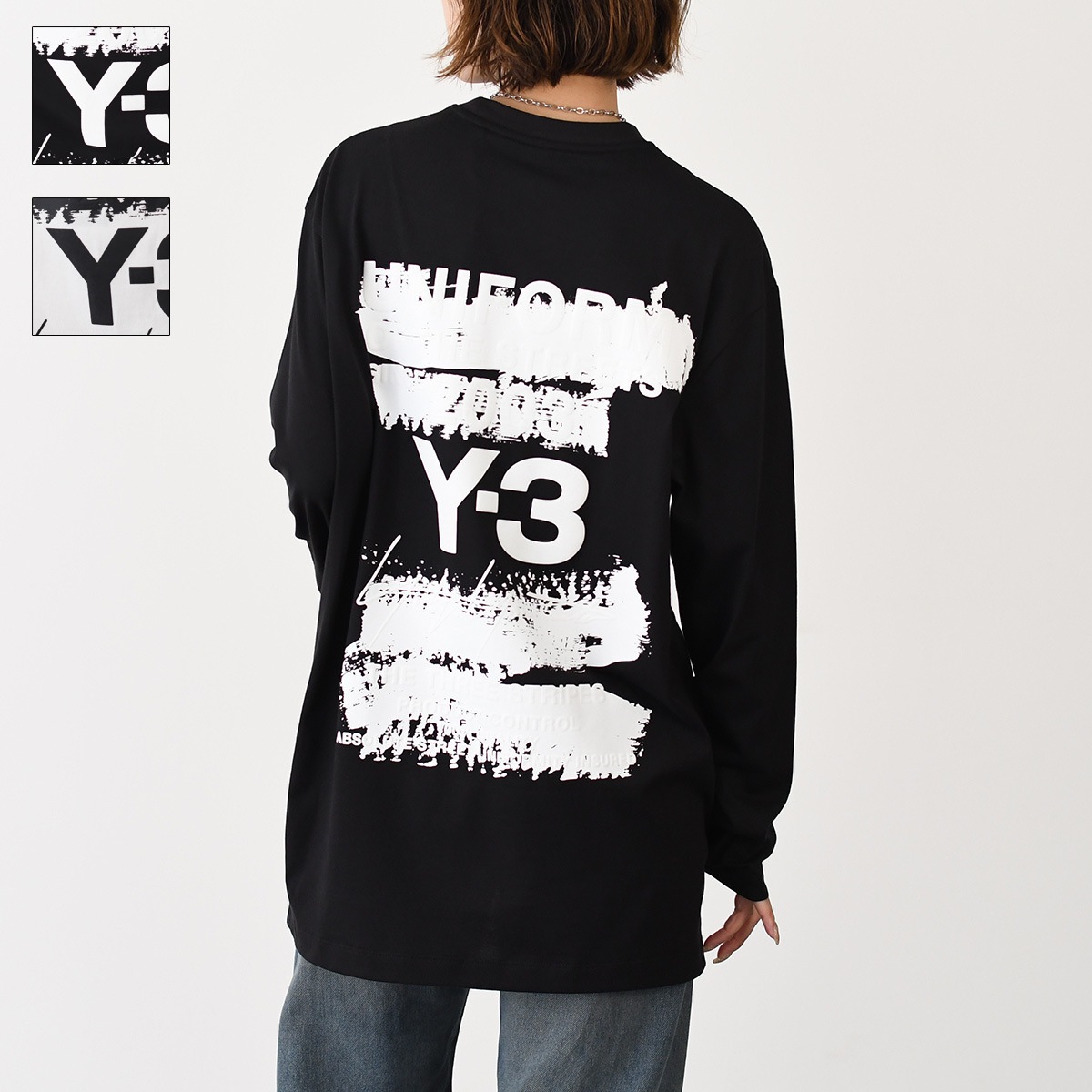 Tシャツ カットソー U GFX LS TEE JN4880 JM3234 レディース ホワイト ブラック コットン 長袖 ユニセックス クルーネック