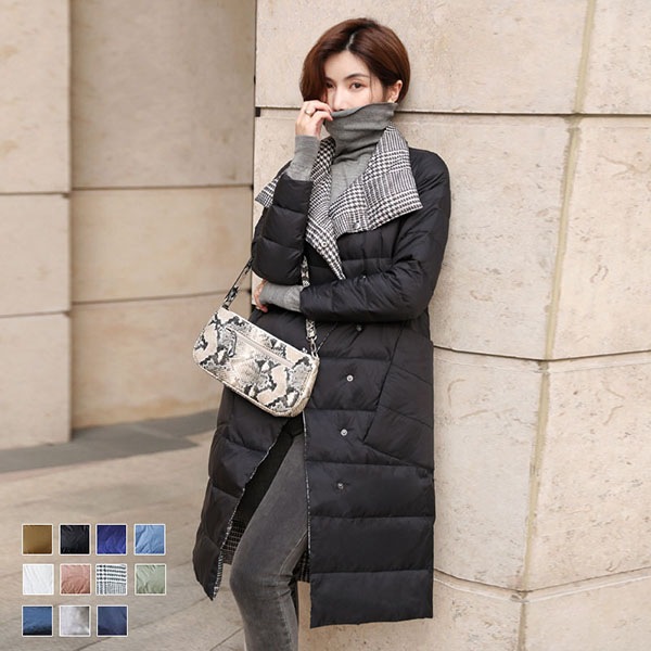 ダウンコート レディース 超軽量 薄手 リバーシブル バイカラー ロング aライン フードなし ビッグポッケ スタンドカラー 軽量 薄手 大きいサイズ おしゃれ アウター ダウンジャケット 暖かい あ
