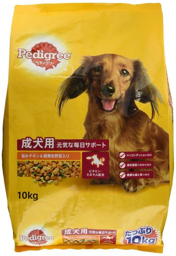 ドッグフード ドライ 成犬用 旨みチキン&緑黄色野菜入り 10キログラム (X 1)