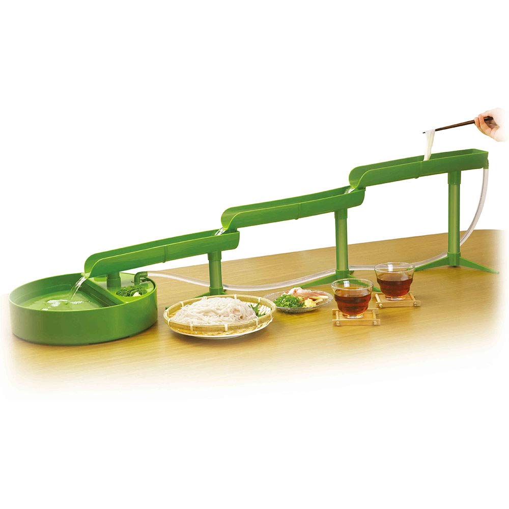 LITHON (ライソン) D-STYLIST 元祖本格流しそうめん KDSM-001G 素麺 スイッチを押すだけアウトドアにも使える！