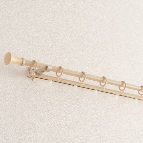 トーソー ミディオ 木目ナチュラル ダブル3M 伸縮式装飾カーテンレール ミディオ ダブル1.73.0M 木目ナチュラル