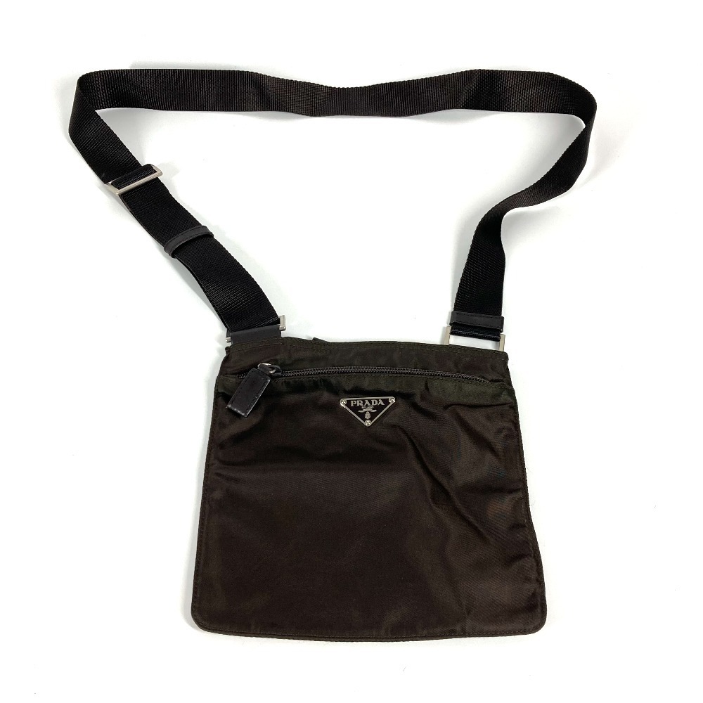 ショルダーバッグ BT7372 トライアングルロゴ 三角ロゴ プレート カバン 斜め掛け ポシェット ナイロン ブラウン 26,180円