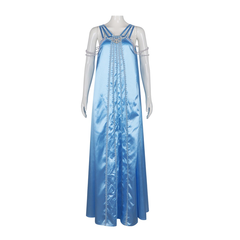 スターウォーズコスプレ衣装アミダラ女王ブルーのワンピースコスプレハロウィンステージパフォーマンス衣装