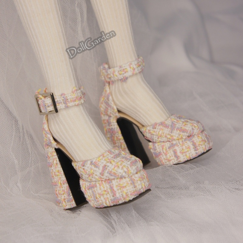 BJDドールシューズ 人形靴 ハイヒール ベージュ系 メリージェーン 1/3ドール靴 SD16/SD10/SD13/IPLE HOUSE YID女サイズ球体関節人形用
