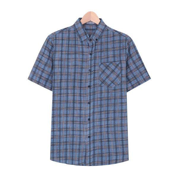 半袖シャツ SBI018 1COLOR 男女兼用 チェック 夏 シャツ 女性ファッション