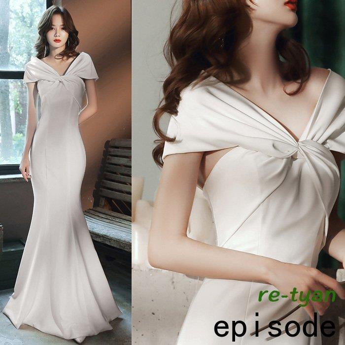 ウェディングドレス 二次会白 花嫁 ドレス海外挙式 お呼ばれ ロングドレス フォトウエディング 大きいサイズ 20代 30代 前撮り エンパイアライン 披露宴 春 夏