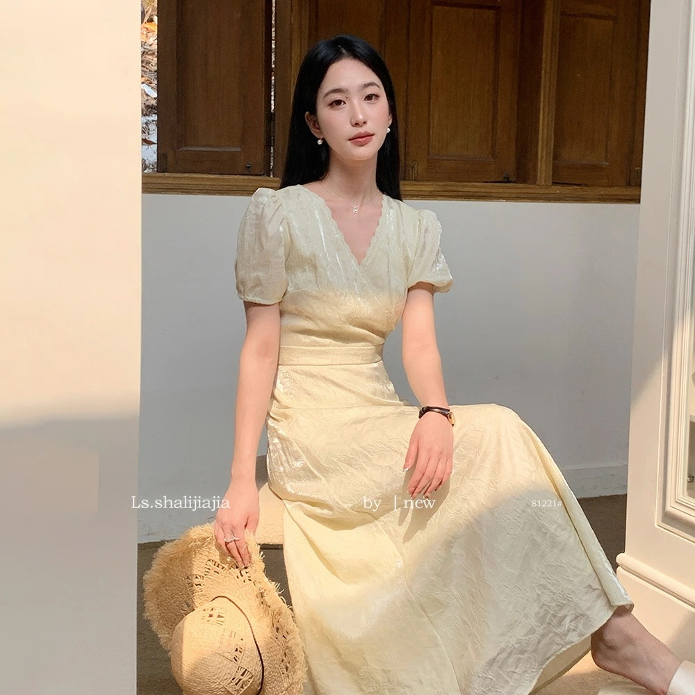 花柄刺繍 ロングドレス パーティードレス エレガント 高級感 上質 Vネック 半袖 きれいめ イブニングドレス オケージョンドレス 結婚式 ワンピース 上品 謝恩会 お呼ばれ 成人式 かわいい 着痩せ