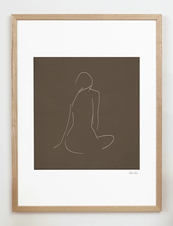 CARO CARO PRINTS Nude Line Art Print