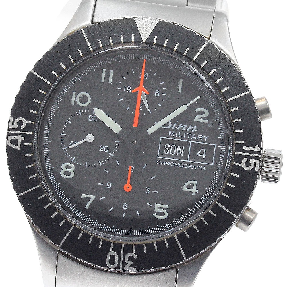 ジン Sinn 156.B ミリタリー クロノグラフ デイデイト 自動巻き メンズ _948595【中古】