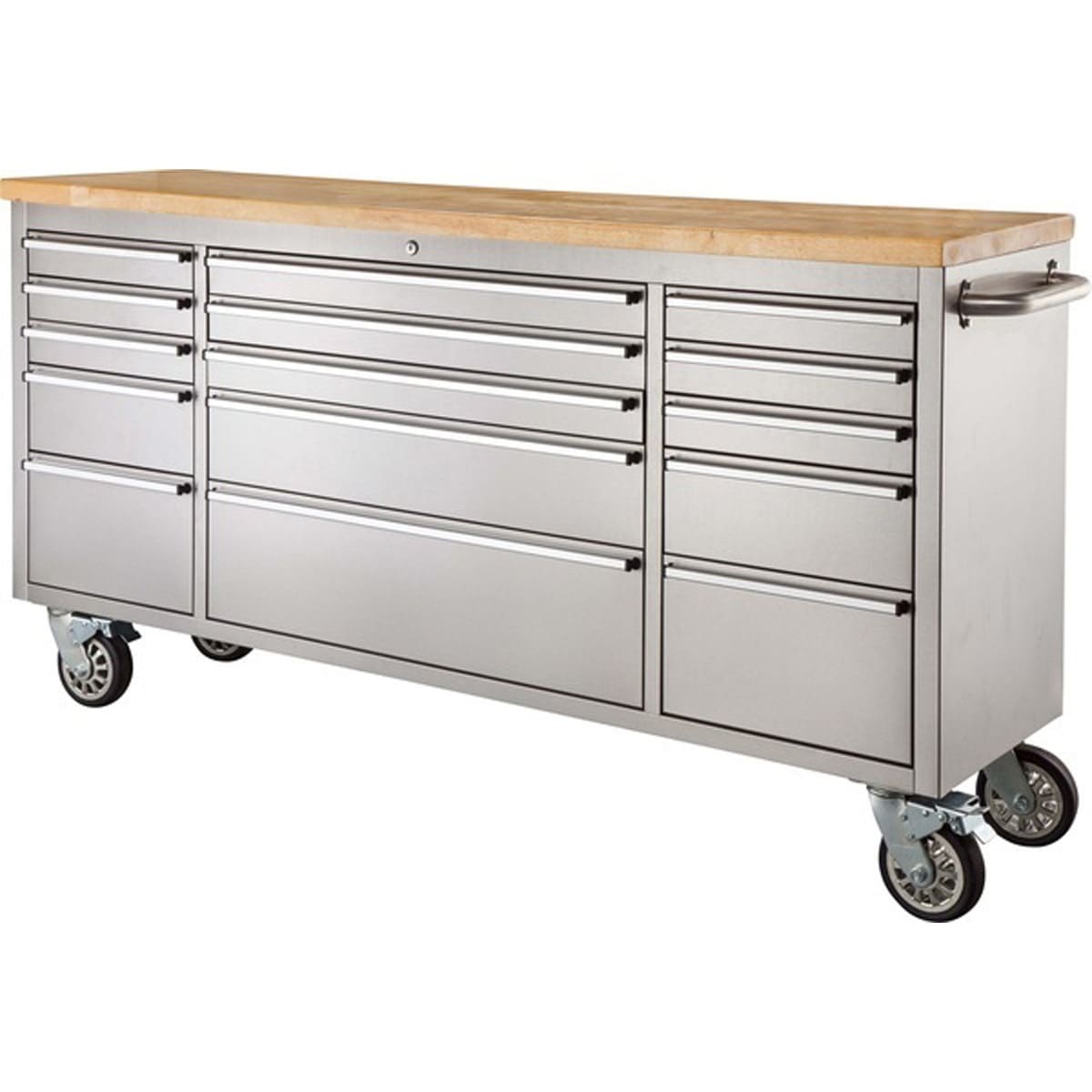 ツールキャビネット ステンレス 天然木 ラバーウッド ウレタン塗装 DIS-394