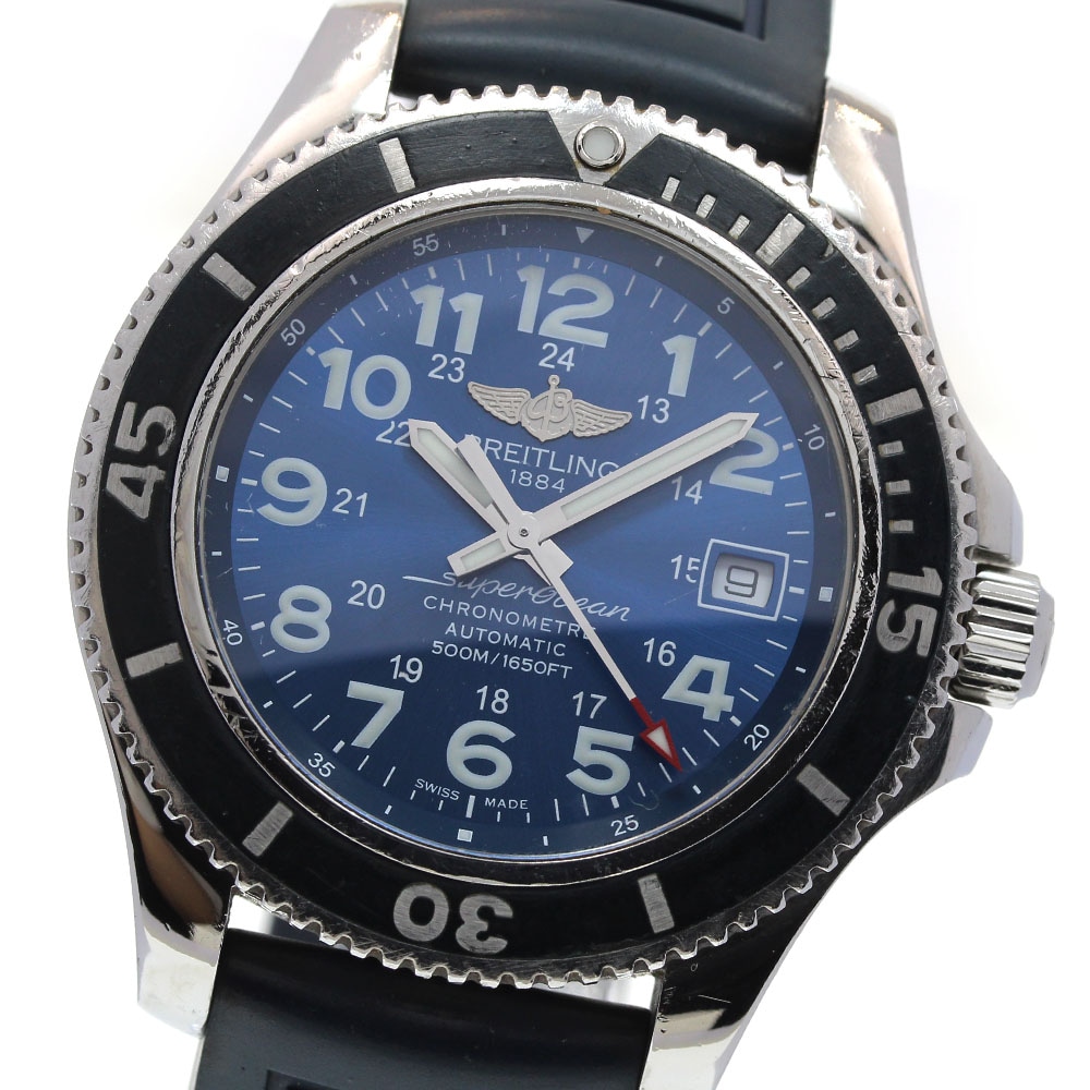 ベルト訳あり ブライトリング BREITLING A17365 スーパーオーシャンII 42 デイト 自動巻き メンズ _837743【中古】