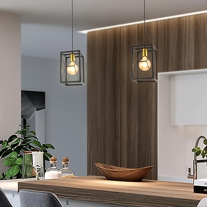 モダンなブラックメタルペンダントライト E26ベース - 平面＆傾斜天井に調整可能ダイニングルームリビングルーム玄関カフェ用のインダストリアルスタイルシャンデリアライトデコ
