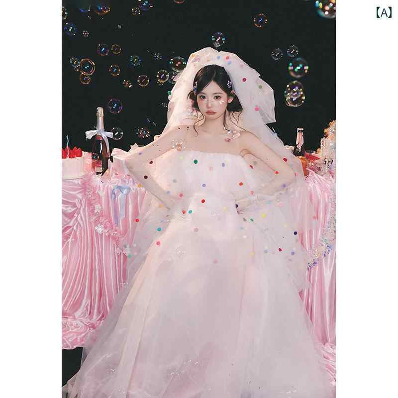 ドレス　パーティー　レディース チューブ トップ イブニングドレス スイート 2025 ハイエンド 誕生日 パーティー ふくらんだ ドレス 6,963円